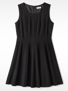 Calvin Klein Black Fit-and-Flare Sleeveless Mini Dress